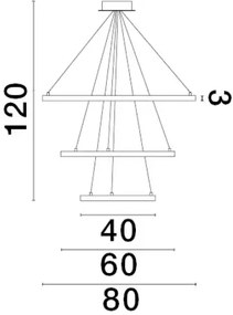 LED luster Empatia 180 čierne