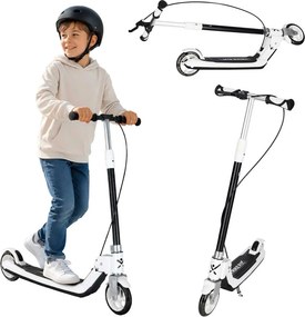 KIK Detská kolobežka Trike Fix, dvojkolesová, skladacia s LED osvetlením, čierna