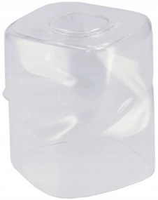 BERGE LED nástenné svietidlo sklenené rolovacie štvorcové - priehľadné