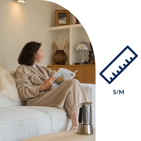 Taupe župan z mikroplyšu veľkosť S/M Elena – Tiseco Home Studio