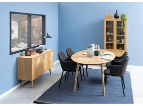 Antracitové čalúnené jedálenské kreslá v súprave 2 ks Ilsa – Actona