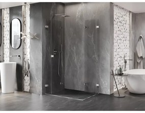 Mexen Lunar-F Duo, skladací sprchový kút 90 x 85 cm, 8mm číre sklo, chrómový profil, 836-090L-085P-01-00