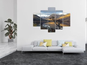 Obraz - Hory pri jazere (150x105 cm)