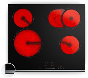 Klarstein Verosteel sklokeramická varná doska | 4 zóny | Minimalistická, Výkonná | 6600 W | 60 cm
