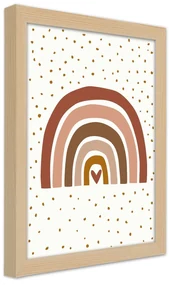 Gario Plagát Ružová dúha Farba rámu: Hnedá, Rozmery: 30 x 45 cm