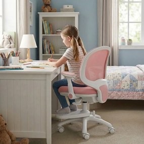 Detská rastúca stolička Neoseat KIDDY ONE — látka, ružová