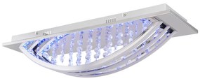 GLOBO Stropné dizajnové svetlo GERT LED, 20 W, teplá biela, RGB, štvorcový