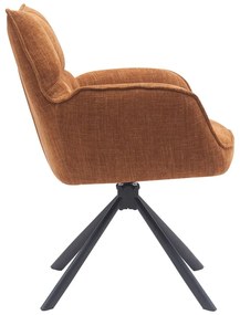 Oranžové čalúnené jedálenské kreslá v súprave 2 ks Marilla – Unique Furniture