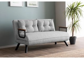 Rozkladacia dvojmiestná pohovka QIRA, sivá