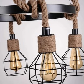 LED Luster na lanku ROPE ALEGRA 4xE27/10W/230V