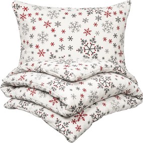 4Home obliečky mikroflanel Snowflakes, 140 x 200 cm, 70 x 90 cm