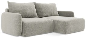 Svetlosivá rozkladacia/s úložným priestorom rohová pohovka (pravý roh) Kalena – Makamii