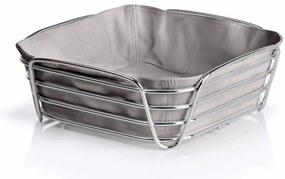 Sivý košík na pečivo so sivou bavlnenou vložkou Blomus Delara, šířka 25 cm