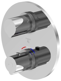 STEINBERG 100 termostat s podomietkovou inštaláciou, s uzatváracím a prepínacím ventilom, pre 3 výstupy, chróm, 10041233