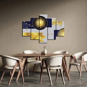Obraz - Zlaté kruhy (150x105 cm)
