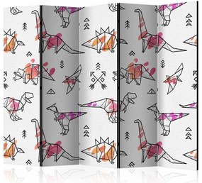 Artgeist Paraván - Origami Dinosaurs II [Room Dividers]