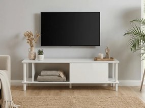 AKCIA TV stolík PARIS 150 cm, biela II. akosť
