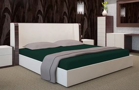 Dekorstudio Prestieradlo Jersey s gumičkou tmavozelené PRZJ43 Rozmer plachty: 180x200cm