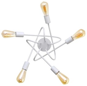 Detský prisadený luster OXFORD 5xE27/15W/230V biela