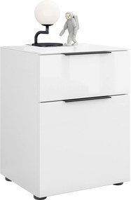 XXXLutz NOČNÝ STOLÍK, biela, 45/60/40 cm - Online Only spálne - 001724000511