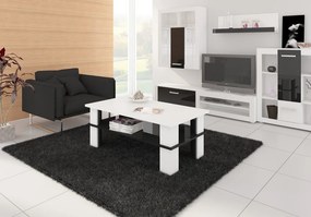 Konferenčný stolík Fernhill 2 (biela + lesk čierny). Vlastná spoľahlivá doprava až k Vám domov. 780010