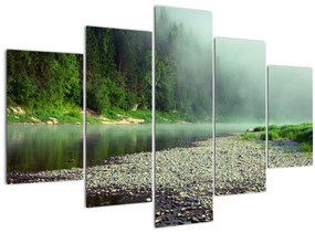 Obraz - Rieka pri lese (150x105 cm)