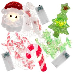 NEXOS Vianočná svetelná dekorácia, 20 LED, teplá biela, 3 ks
