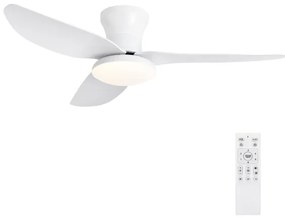 Brilagi - LED stmievateľný stropný ventilátor LED/30W/230V 3000-6500K biely + DO
