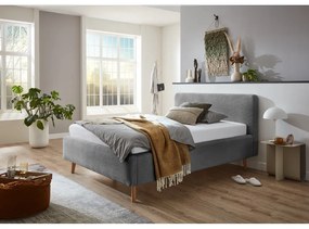 Sivá čalúnená jednolôžková posteľ bez roštu 120x200 cm Mattis – Meise Möbel