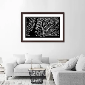 Gario Plagát City plan New York Farba rámu: Bez rámu, Rozmery: 60 x 40 cm