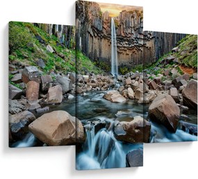 Obraz - Vodopád Svartifoss, Island (90x60 cm)
