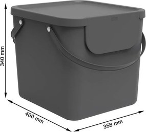 Kôš na triedený odpad ALBULA šedý 40 l