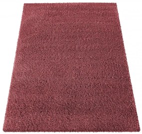 Moderný shaggy koberec v červenej farbe Šírka: 80 cm | Dĺžka: 150 cm