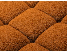 Oranžový modul pohovky z textílie bouclé (pravý roh) Bellis – Micadoni Home