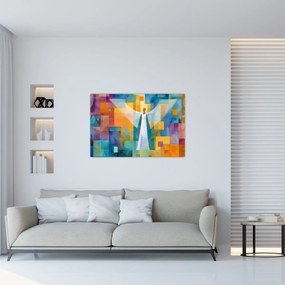 Obraz - Geometrický anjel (90x60 cm)