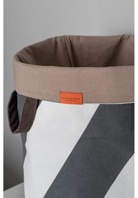 Sivý/krémový látkový kôš na bielizeň 5 l Diagonal – Mette Ditmer Denmark