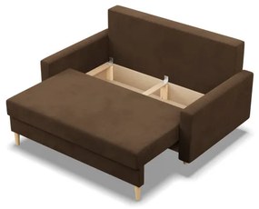 Dvojmiestna pohovka BLANK Comfort rozkladacia, hnedá