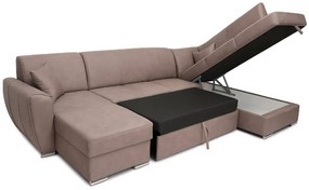 Rohová rozkladacia sedačka DOLORES LETTO P hnedá