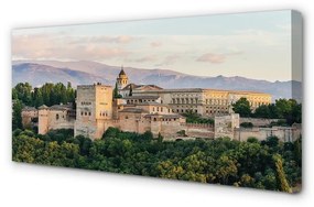 Obraz na plátne Španielsko Castle horský les 125x50 cm