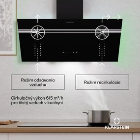 Klarstein Alina digestor, 80 cm, 600 m³/h, Tichý, EEK A