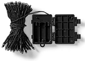 Nedis CLBO192 - LED Vianočná reťaz 192xLED/7 funkcií/3xAA 14,9m IP44 teplá biela