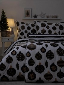 Vianočné francúzske bavlnené obliečky Renforcé – Zlaté Vianoce