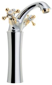 Stojanková umývadlová batéria v lesklej strieborno-zlatej farbe Antea - Sapho
