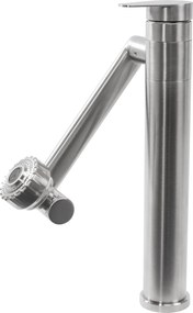 Umývadlová batéria batéria REA PACO INOX vysoká, nikel brúsený