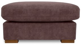 Tmavohnedá podnožka z imitácie kože Hamburg – Scandic