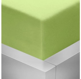 Jersey napínacie prestieradlo s lycrou - zelené jablko 175 g / m2 90x200 cm