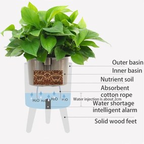 Biely samozavlažovací kvetináč Tomasucci Calla, ø 22,8 cm