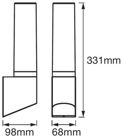 Ledvance - LED Vonkajšie nástenné svietidlo FLARE 1xLED/7W/230V IP44