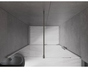 Mexen Velar, posuvné sprchové dvere do otvoru 160 cm, 8mm číre sklo, brúsený grafit, 871-160-000-01-95