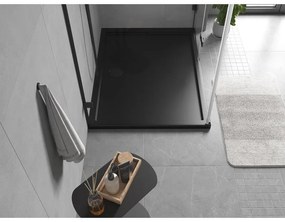 Mexen Flow Slim, obdĺžniková sprchová vanička 110 x 100 cm, čierna matná, 46R701011